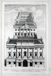 A Perspective View of the Bank of England, engraved by William Henry Toms, 1739